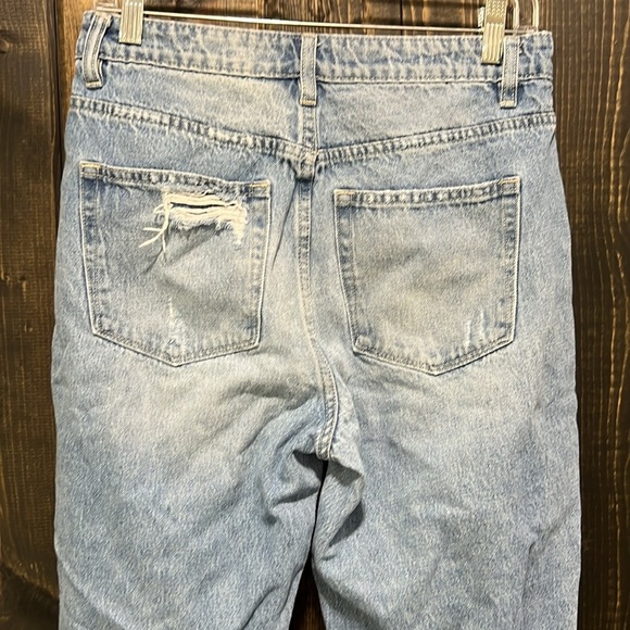 Vervet Jeans 28 Distressed Straight Leg Festival Ankle Length Super High Waist - Picture 7 of 9